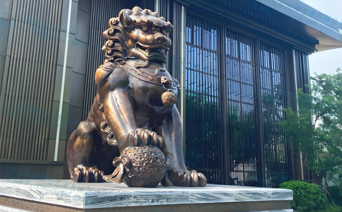 定制銅天安門獅子雕塑，致敬中華文化