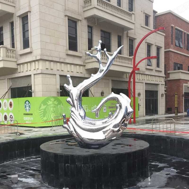 不銹鋼水花雕塑，不銹鋼雕塑廠家