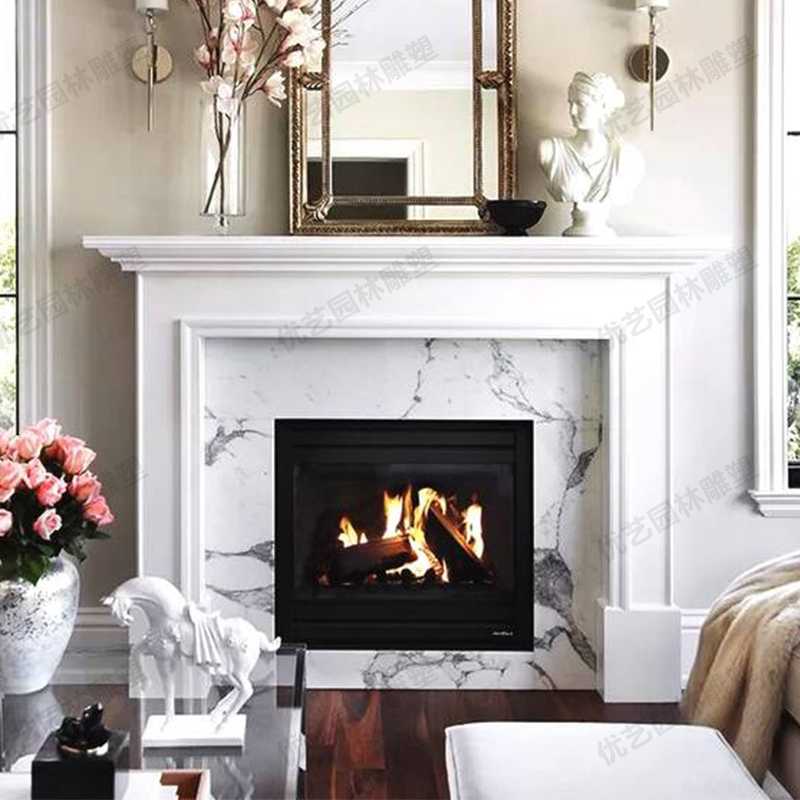 室內(nèi)壁爐架，大理石壁爐架