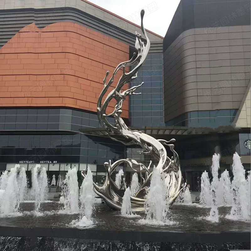 不銹鋼浪花雕塑，不銹鋼雕塑廠家