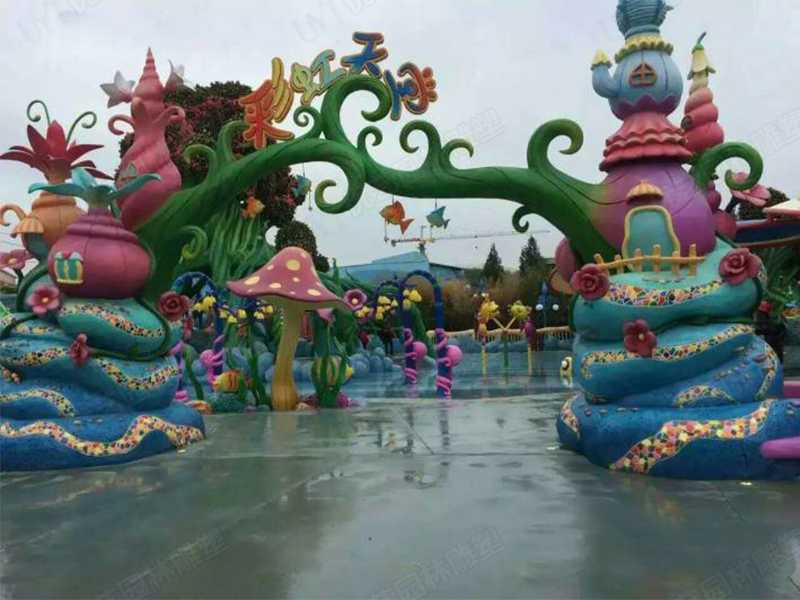 水泥雕塑，水泥卡通門頭