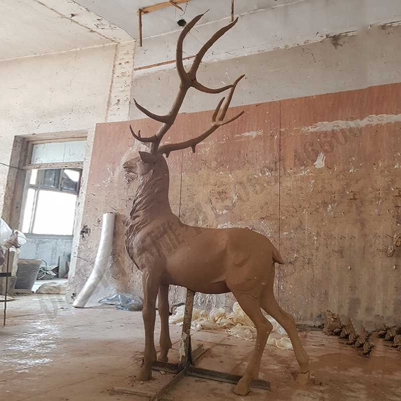 銅鹿模型，銅麋鹿雕塑，麋鹿模型，銅麋鹿泥模3.jpg