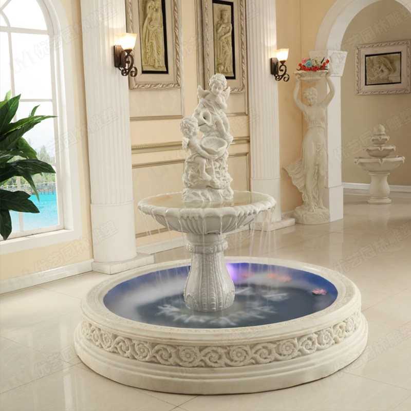 石雕噴泉，歐式人物噴泉